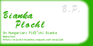 bianka plochl business card